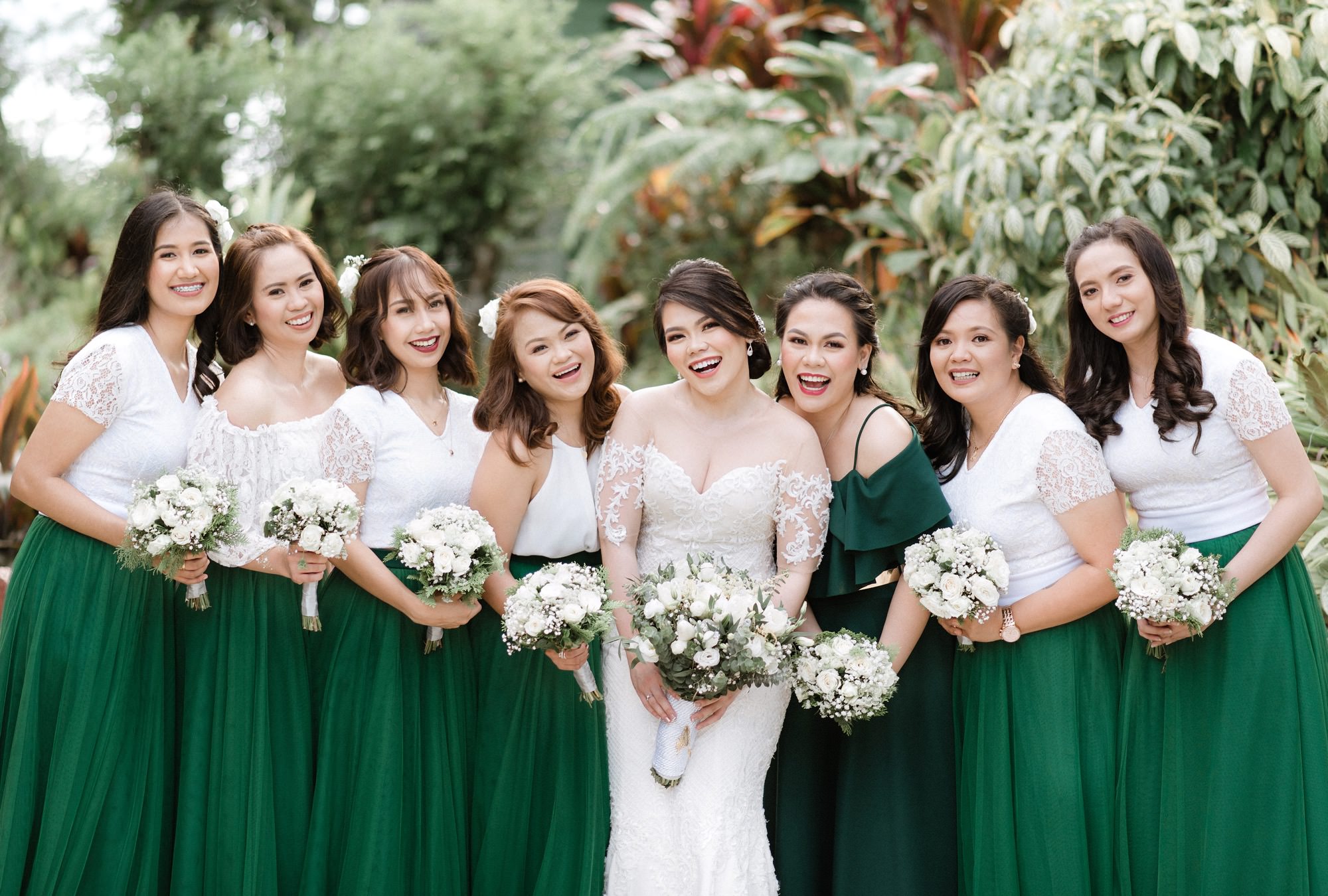 bridesmaid, entourage, color palette, green, tagaytay wedding photographer